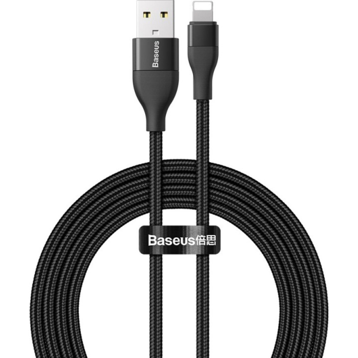 Кабел за данни и зареждане Baseus USB / USB Type-C - Lightning, 1 м, 18W, 2A, CATLYW-G01, Черен