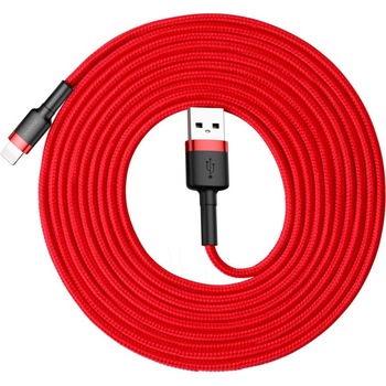 Cablu Date si Incarcare Baseus USB la Lightning Cafule Double-Sided, 2 m, 1.5A, CALKLF-H09, Rosu Cablu Date si Incarcare Baseus USB la Lightning Cafule Double-Sided, 2 m, 1.5A, CALKLF-H09, Rosu