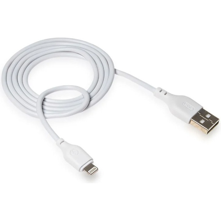 Adat- és töltőkábel XO Design USB a Lightning NB103-hoz, 2,1A, 2 m, fehér