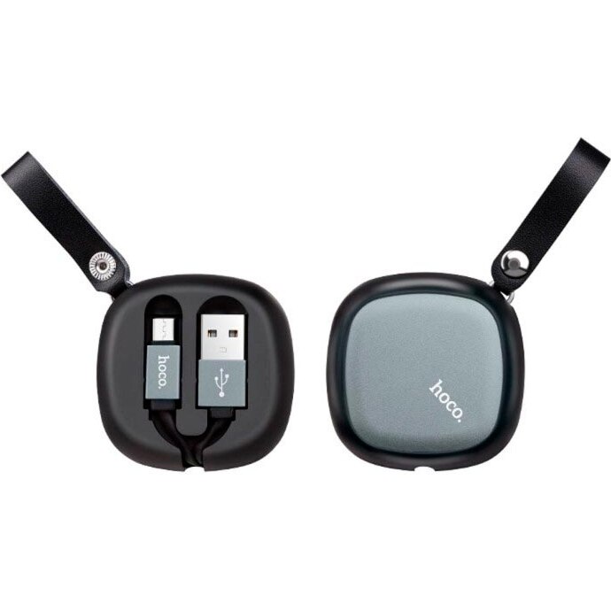 Cablu Date si Incarcare HOCO USB la MicroUSB U33, Retractabil, 0.9 m, Negru