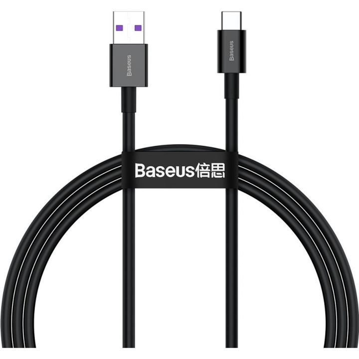 Baseus USB-USB Type-C Superior USB adat- és töltőkábel, 2 m, gyorstöltés, 66 W, CATYS-A01, fekete