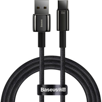 Cablu Date si Incarcare Baseus USB la USB Type-C Tungsten, 2 m, 66W, Quick Charge AFC FCP SCP, CATWJ-C01, Negru Cablu Date si Incarcare Baseus USB la USB Type-C Tungsten, 2 m, 66W, Quick Charge AFC FCP SCP, CATWJ-C01, Negru