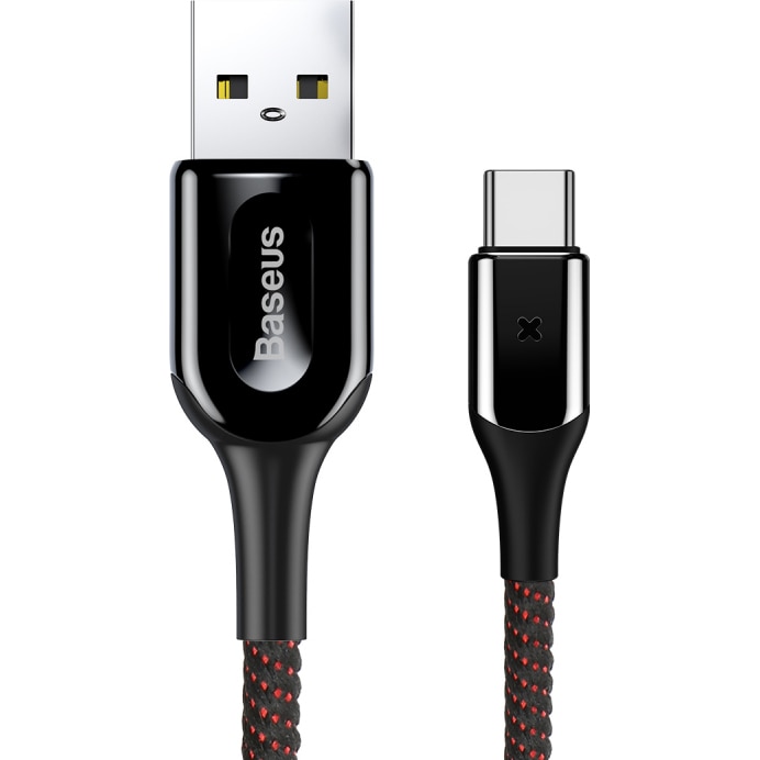 Cablu Date si Incarcare Baseus USB la USB Type-C X-type, 1 m, 3A, CATXD-A01, Negru
