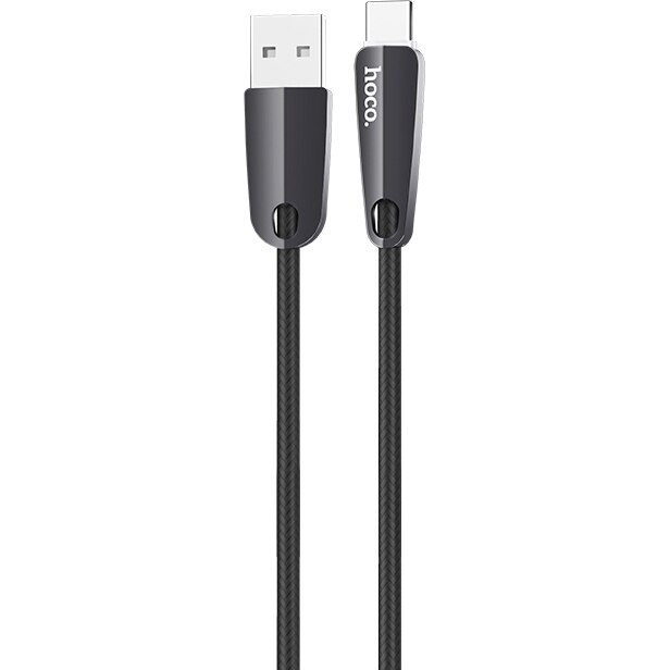 Cablu Date si Incarcare HOCO USB la USB Type-C U35 Space Shuttle Smart Power Off, 2.4A, 1.2 m, Negru