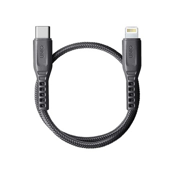 Cablu Date si Incarcare UNIQ USB Type-C la Lightning Flex, 3A, 0.3 m, Gri Cablu Date si Incarcare UNIQ USB Type-C la Lightning Flex, 3A, 0.3 m, Gri