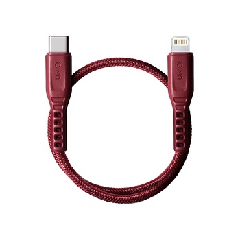 Cablu Date si Incarcare UNIQ USB Type-C la Lightning Flex, 3A, 0.3 m, Rosu Cablu Date si Incarcare UNIQ USB Type-C la Lightning Flex, 3A, 0.3 m, Rosu