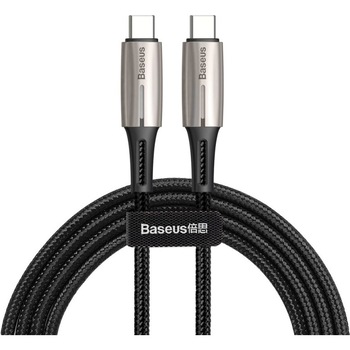 Cablu Date si Incarcare Baseus USB Type-C la USB Type-C Water Drop, PD2.0 60W, 3A, 2 m, CATSD-K01, Negru Cablu Date si Incarcare Baseus USB Type-C la USB Type-C Water Drop, PD2.0 60W, 3A, 2 m, CATSD-K01, Negru