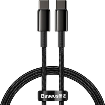 Cablu Date si Incarcare Baseus USB Type-C la USB Type-C, 2 m, 100 W, 5 A, CATWJ-A01, Negru Cablu Date si Incarcare Baseus USB Type-C la USB Type-C, 2 m, 100 W, 5 A, CATWJ-A01, Negru