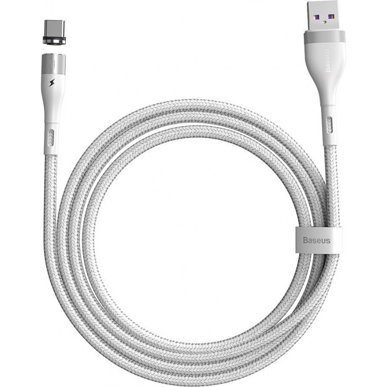 Cablu Incarcare Baseus USB la USB Type-C Magnetic, 1 m, 5A, CATXC-N02, Alb