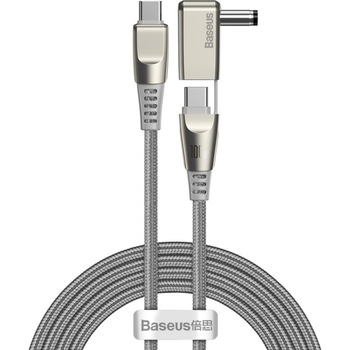 Cablu Incarcare Baseus USB Type-C la USB Type-C / C+DC CA1T2, 2in1, 2 m, 100W, 5A,CA1T2-A0G, Gri Cablu Incarcare Baseus USB Type-C la USB Type-C / C+DC CA1T2, 2in1, 2 m, 100W, 5A,CA1T2-A0G, Gri