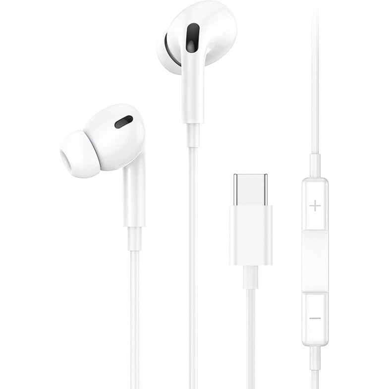 Casti In-Ear Usams EP-41, Cu microfon, USB Type-C, Alb