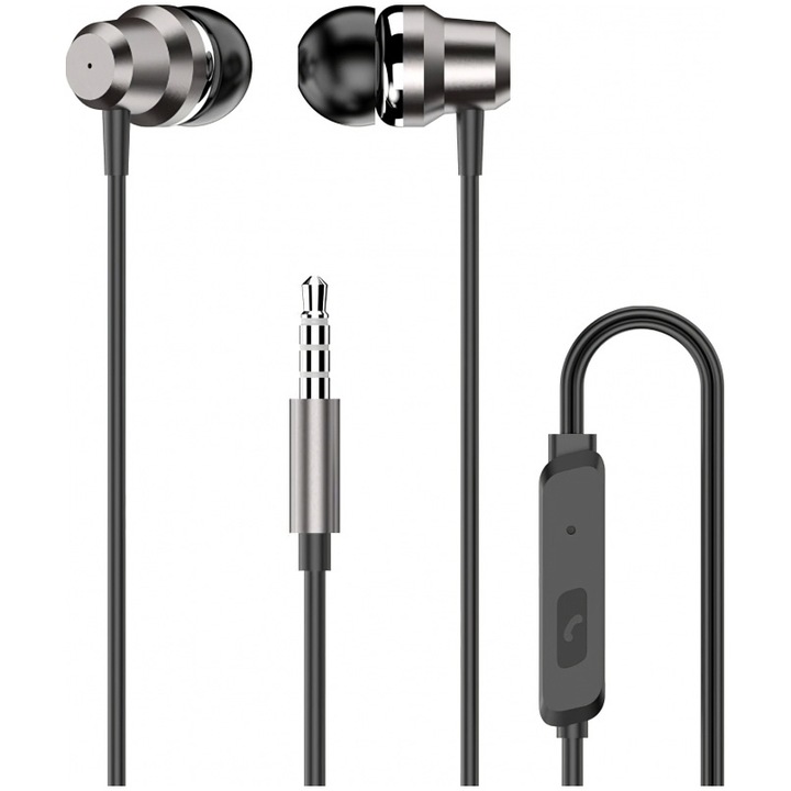 Casti In-Ear Dudao X10 Pro, Cu microfon, 3.5 mm, Argintiu