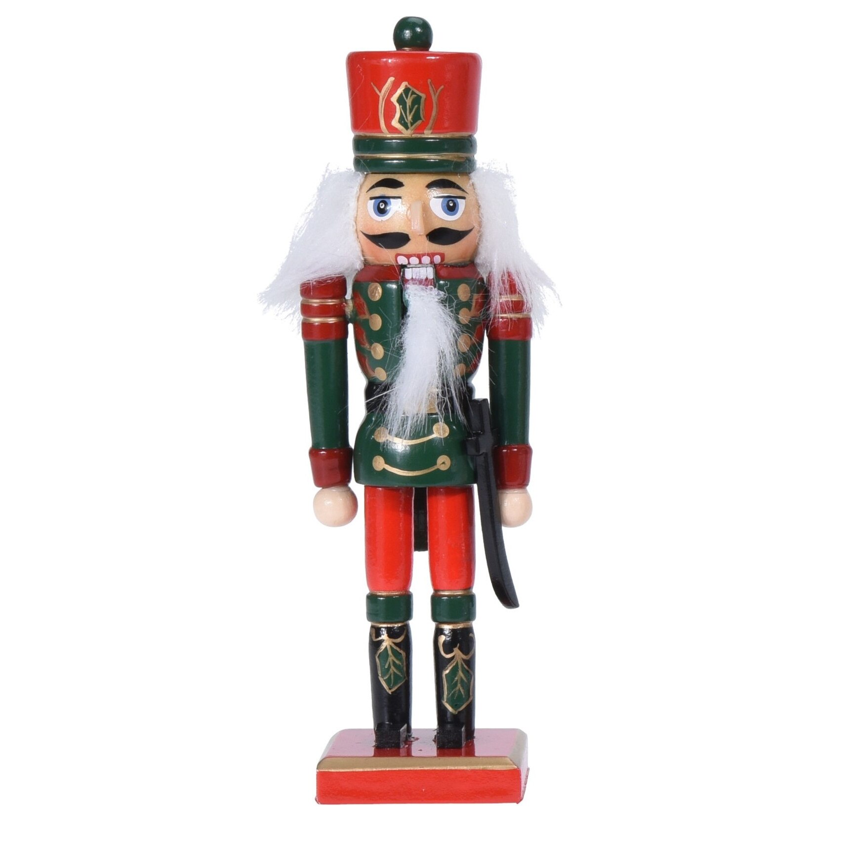 Figurina Spargator de nuci, rosu/verde, 15 cm