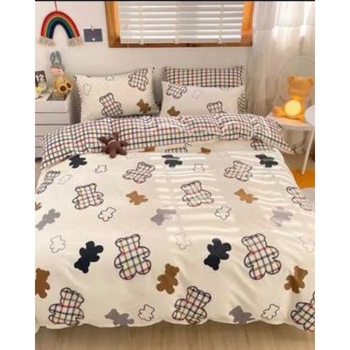 Set Lenjerie Finet Satinat, 6 Piese, Pat 2 Persoane, Bears, FNY-258 Set Lenjerie Finet Satinat, 6 Piese, Pat 2 Persoane, Bears, FNY-258