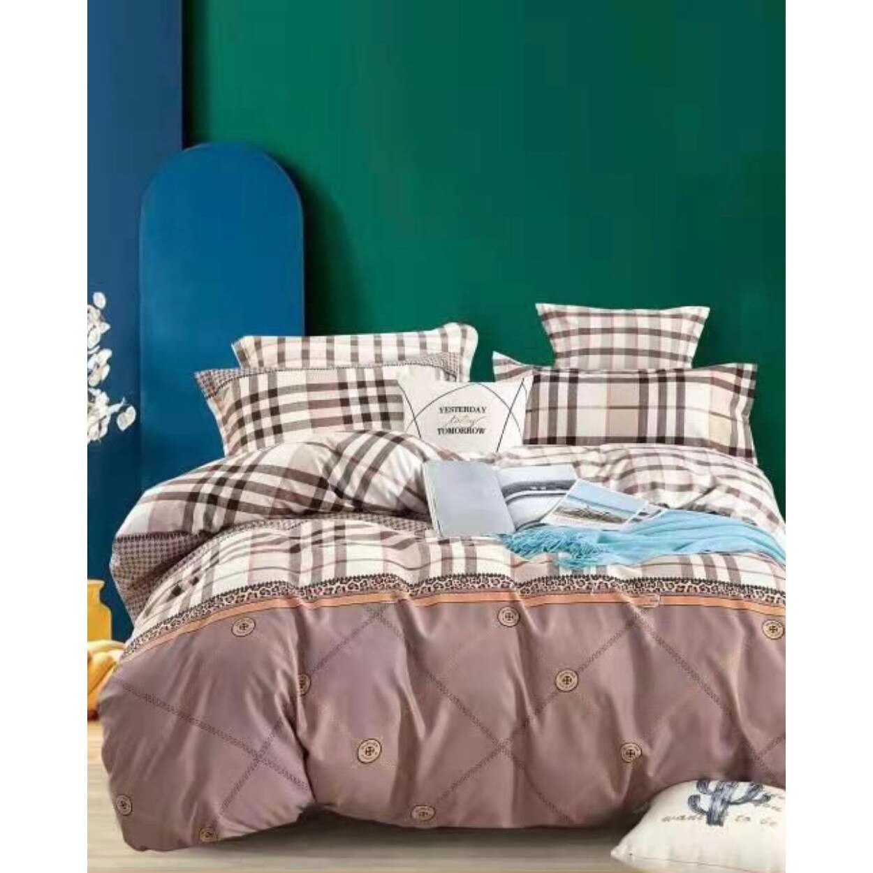 Set Lenjerie Finet Satinat, 6 Piese, Pat 2 Persoane, Adelin, FNY-260