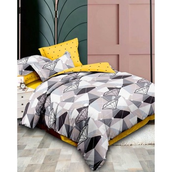 Set Lenjerie Finet Satinat, 6 Piese, Pat 2 Persoane, Black Diamont, FNY-267 Set Lenjerie Finet Satinat, 6 Piese, Pat 2 Persoane, Black Diamont, FNY-267