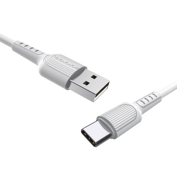 Cablu prevazut cu conectori USB tata si USB tip C, Borofone BX16 Easy, lungime 1m, alb Cablu prevazut cu conectori USB tata si USB tip C, Borofone BX16 Easy, lungime 1m, alb