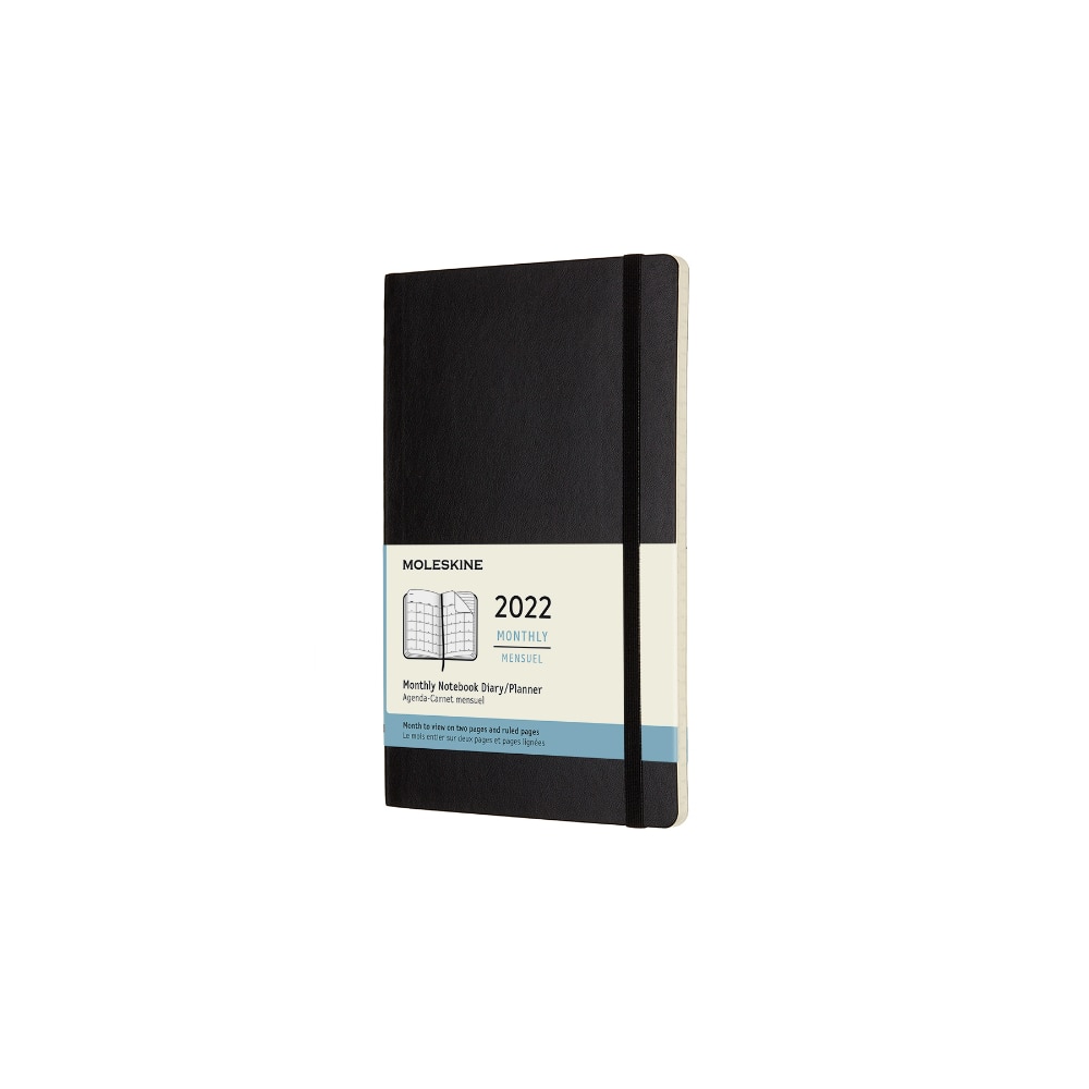 Calendar lunar 2022, Moleskine, Calendar englezesc, Soft cover, Mare, 13x21 cm, Negru