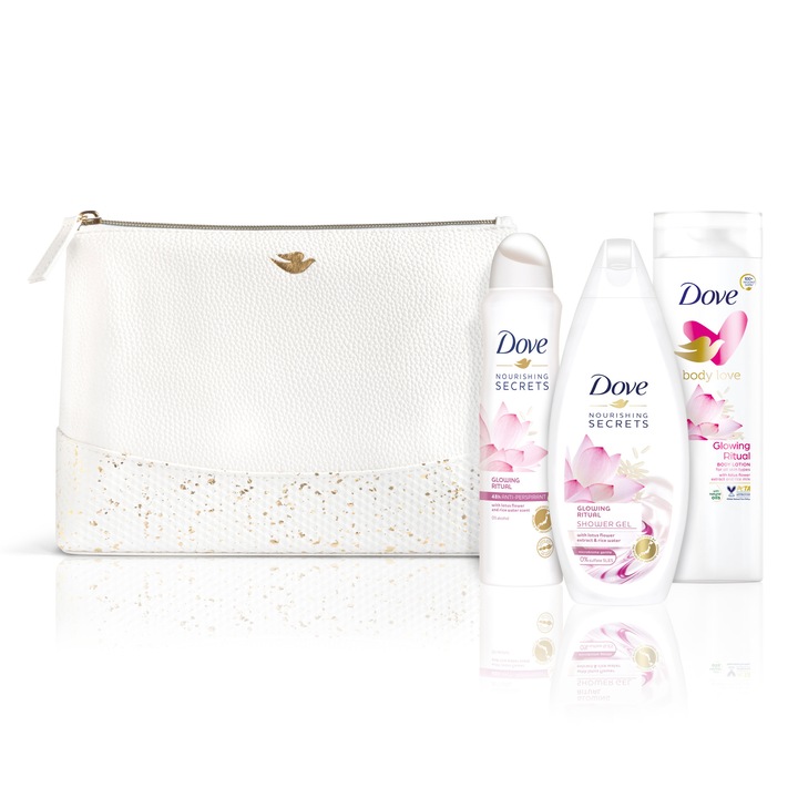 Dove Glowing Ritual ajándékcsomag neszesszerrel