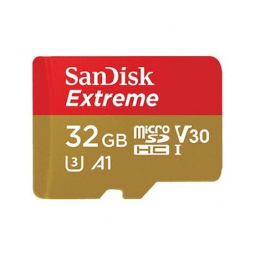 Card de memorie, SanDisk Extreme microSDXC, Capacitate 32 GB, 100/60 MB / s, V30, A1, U3, Video 4K UHD, Adaptor SD inclus