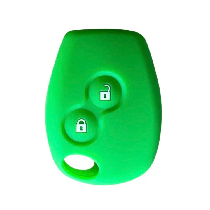 Капак за ключ 2 бутона Dacia Logan, Sandero, Duster, зелен