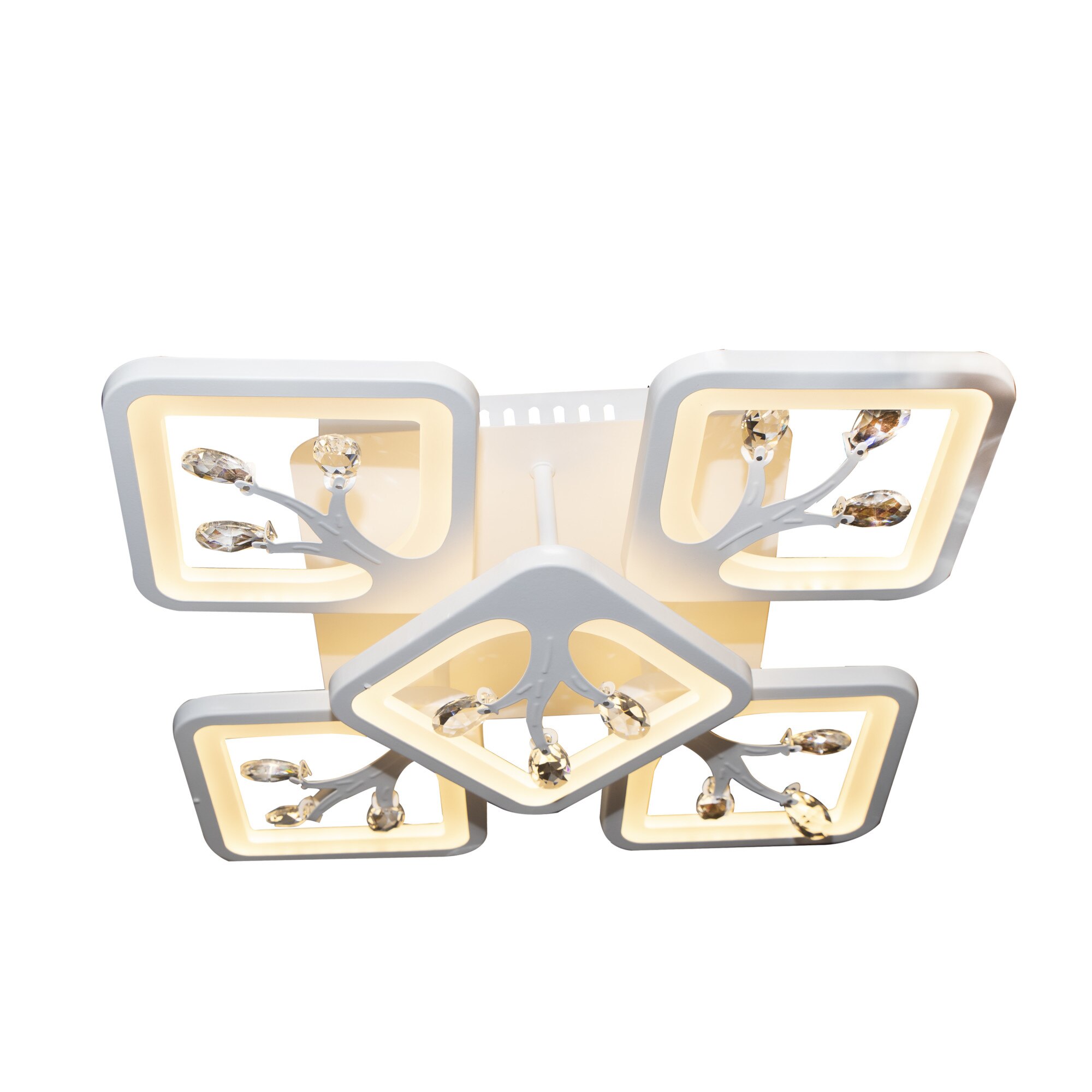 Lustra LED Clics Livait, 130 W, Reglabila prin telecomanda, Lumina calda, rece, neutra