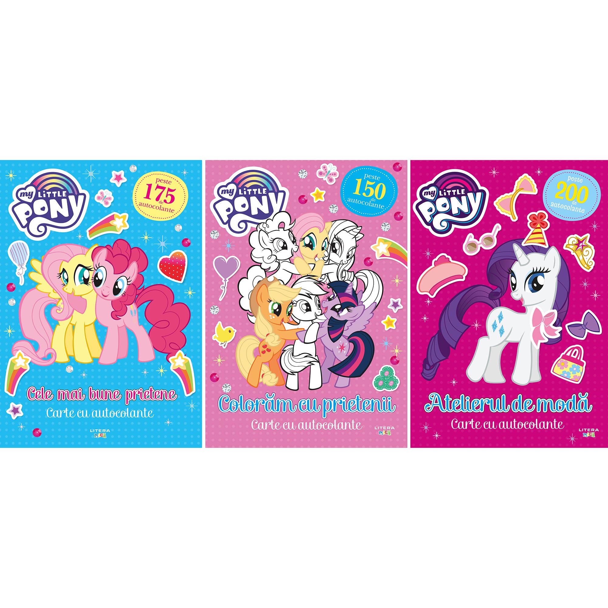 Pachet My Little Pony autocolante, 3 carti