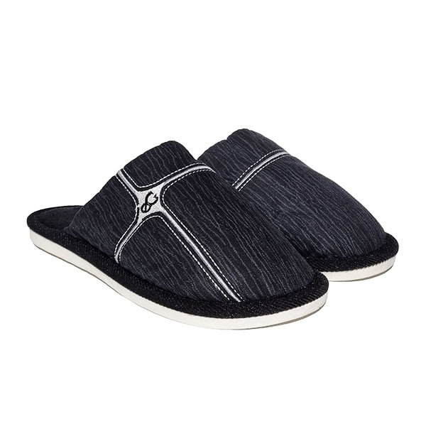 Papuci casa barbati Trendd Egeo, Negru