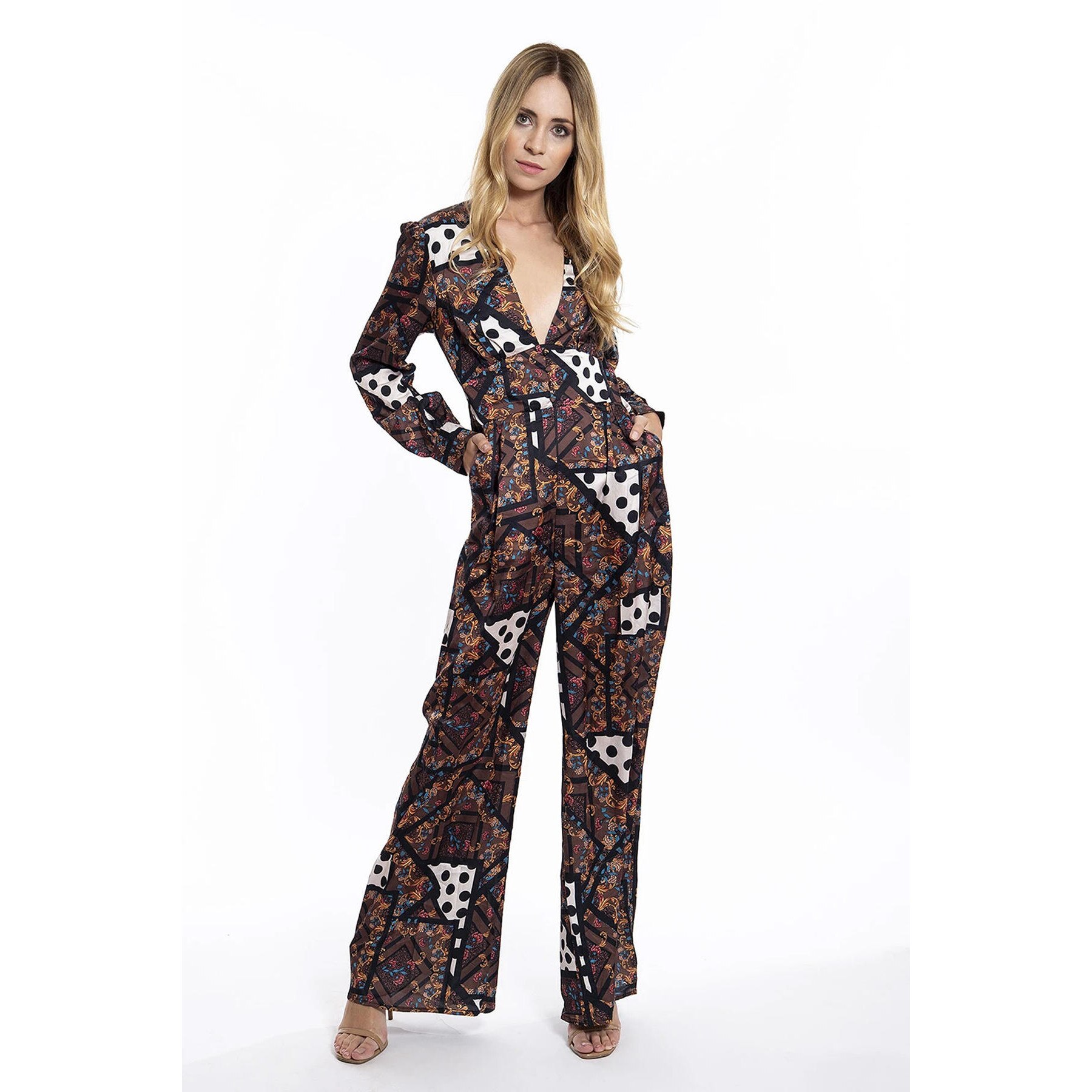 Salopeta Glamorous Polka Scarf Imprimeu-Floral, 36