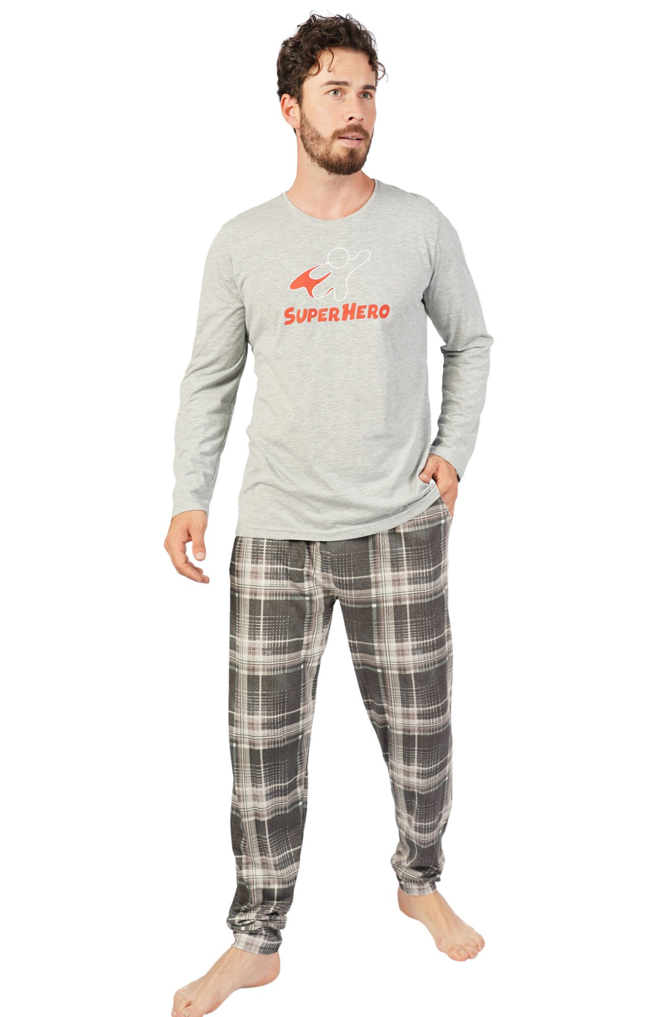 Pijama barbati Gazzaz by Vienetta, model SuperHero