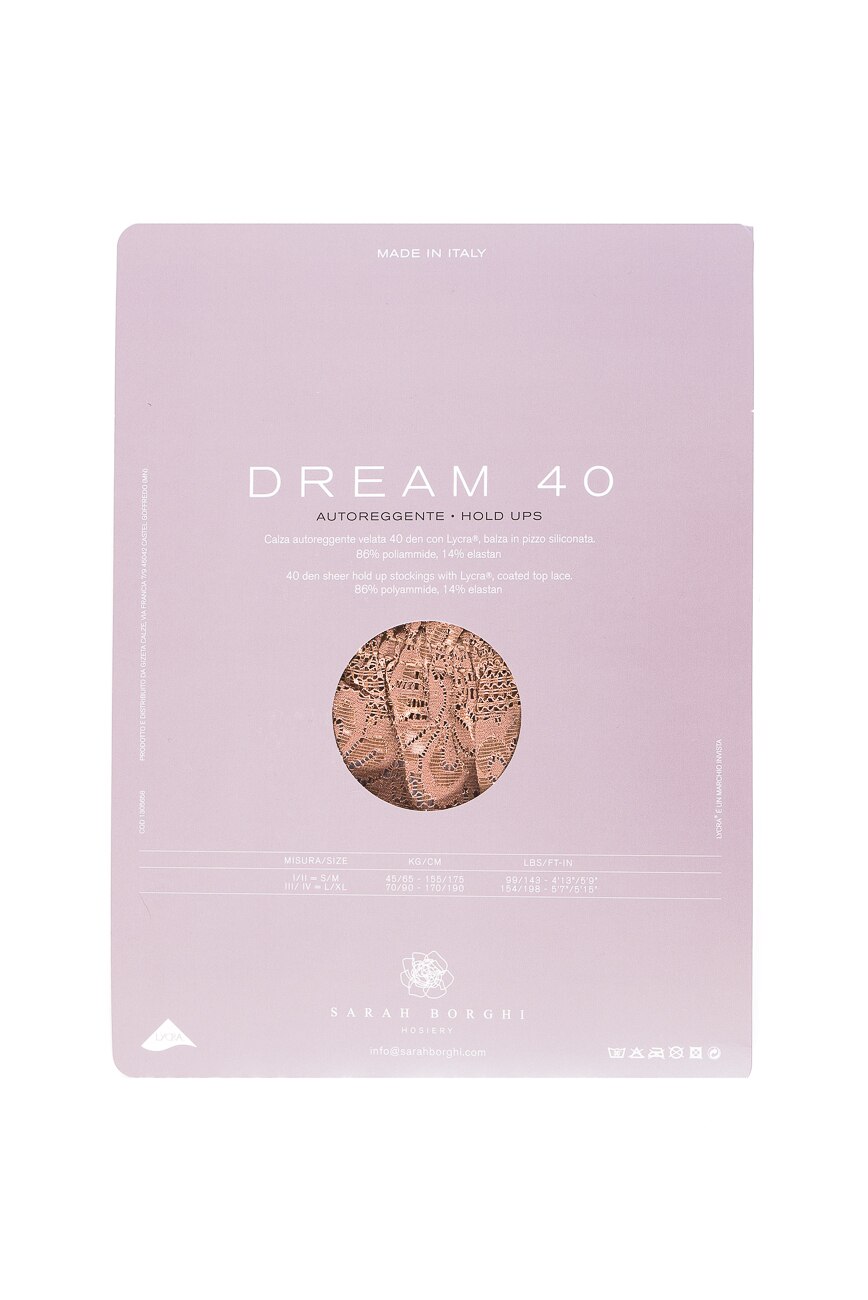 Dres elegant si sexi cu banda adeziva 40 DEN, Sarah Borghi Dream 40Auto, Maro camel