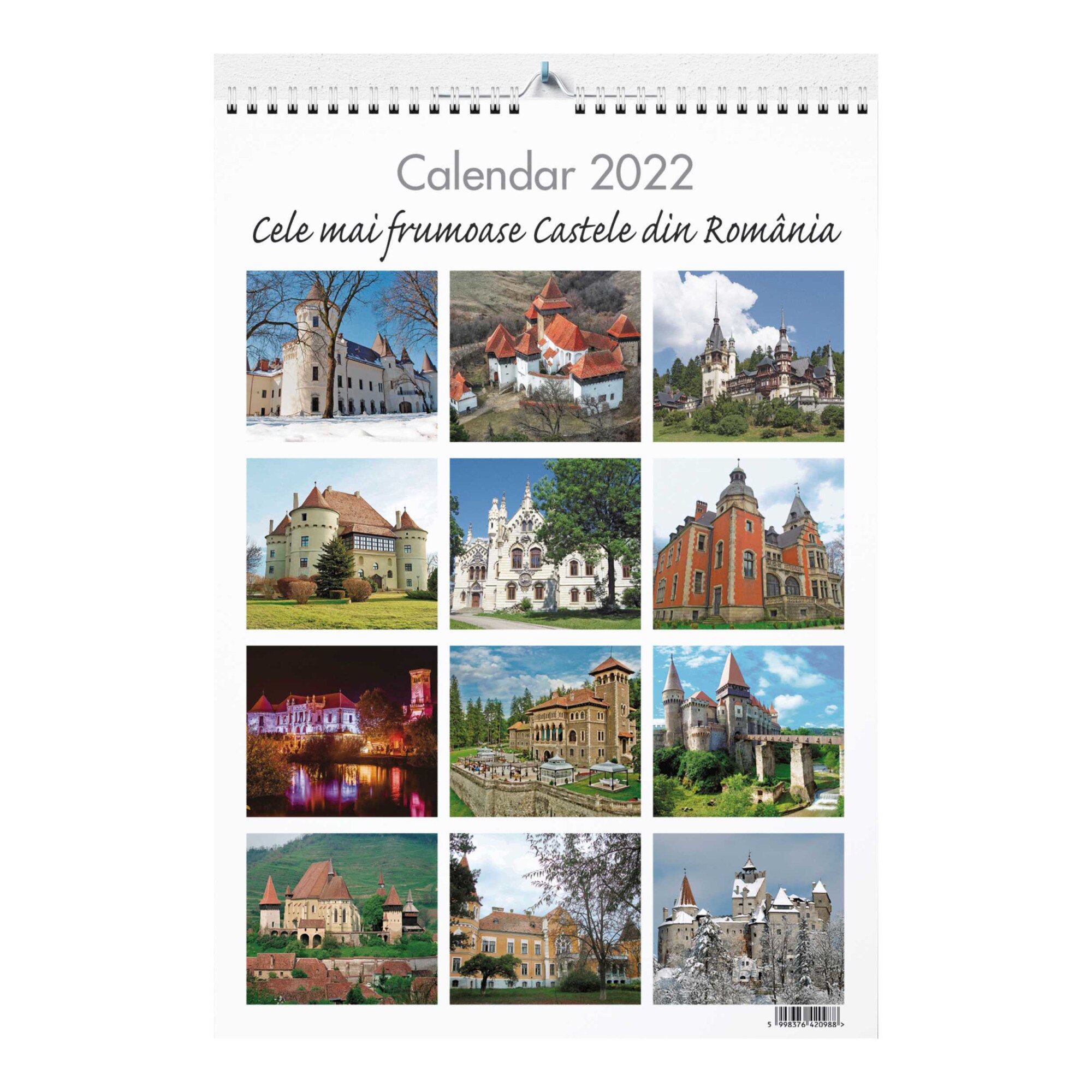 Calendar 2022 Castele din Romania, 13 file carton lucios