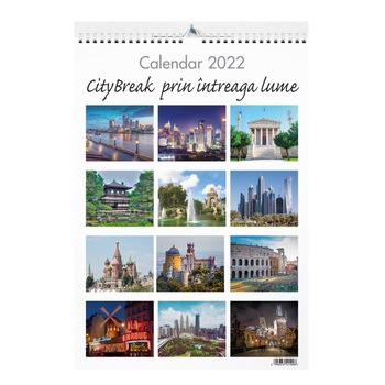 Calendar 2022 Orase, City Break prin lume, 13 file carton lucios Calendar 2022 Orase, City Break prin lume, 13 file carton lucios