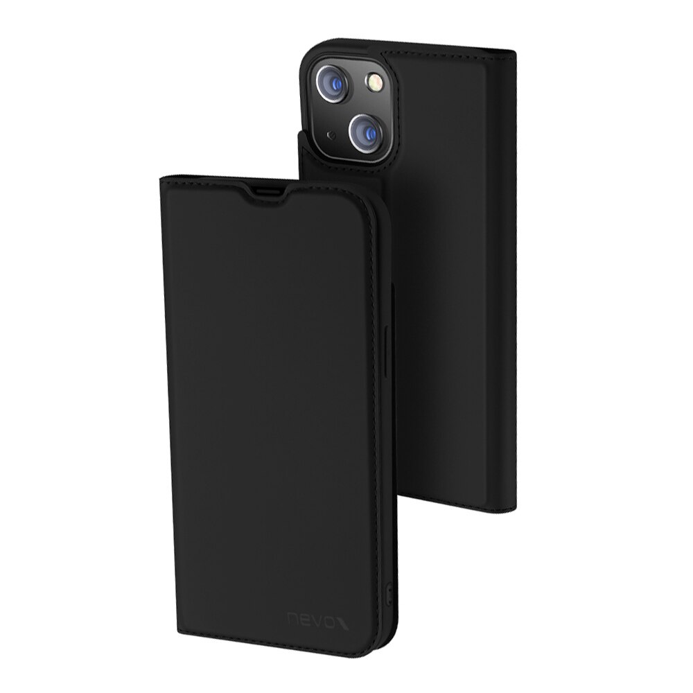 Husa book premium Nevox Vario pentru Apple iPhone 13 Mini, Basalt Grey