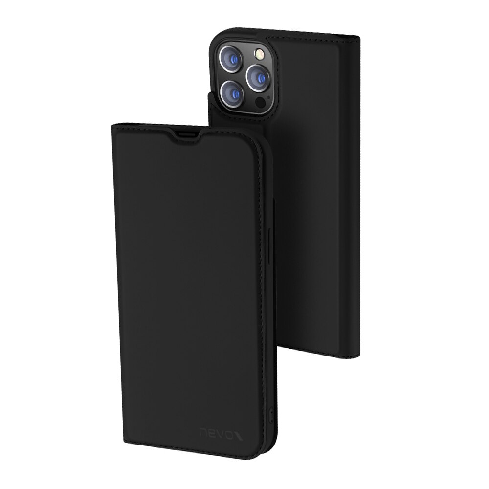 Husa book premium Nevox Vario pentru Apple iPhone 13 Pro Max, Basalt Grey