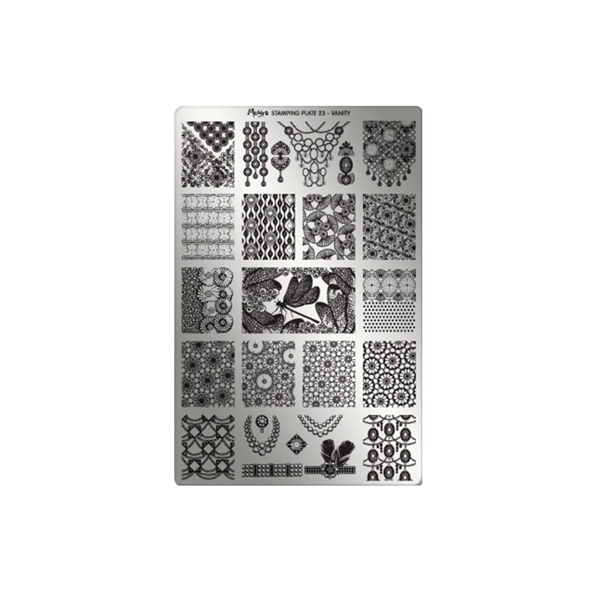 Matrita pentru stampila 15x10cm, Moyra, 023, Vanity, Gri-negru