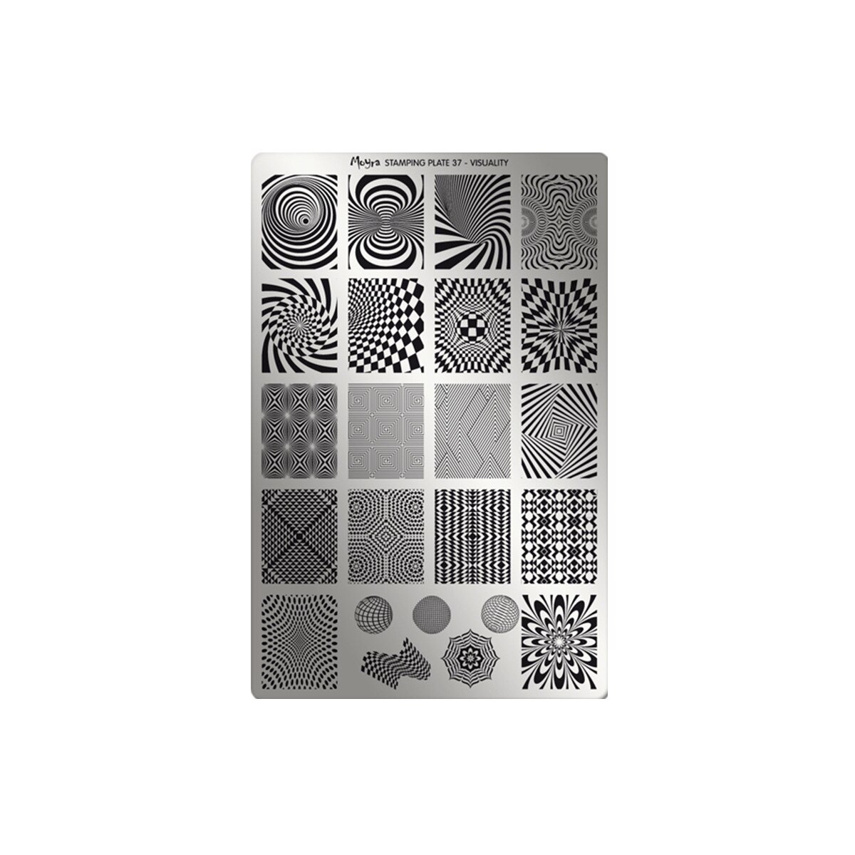Matrita pentru stampila 15x10cm, Moyra, 037, Visuality, Gri-negru