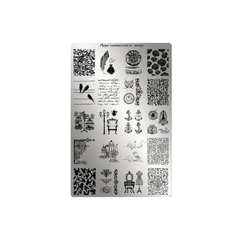 Matrita pentru stampila 15x10cm, Moyra, 005, Vintage, Gri-negru Matrita pentru stampila 15x10cm, Moyra, 005, Vintage, Gri-negru