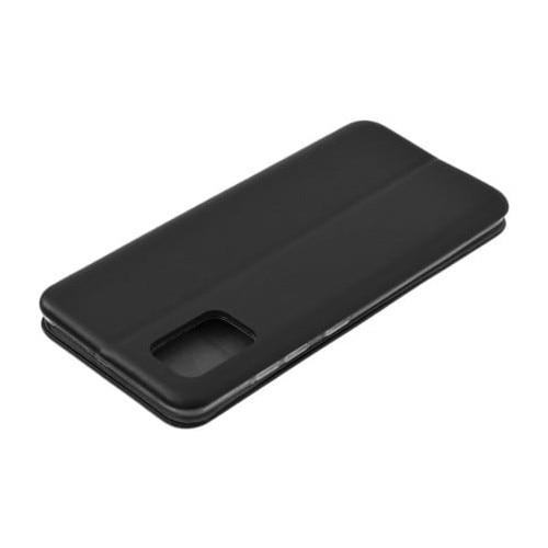 Husa protectie compatibila cu Samsung Galaxy A22 5G, Flip Cover cu magnet, din piele ecologica, Tip Carte, Stand, suport carduri, Negru