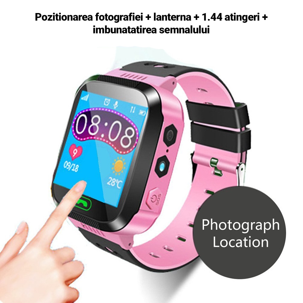 Derive crane carton Ceas Smartwatch pentru copii Loomax cu functie telefon, apel video,  localizare GPS, istoric traseu, pedometru, apel de monitorizare, camera,  Android, Roz - eMAG.ro