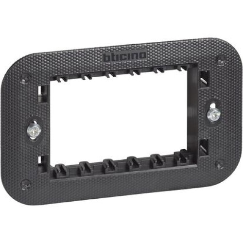 Suport / Rama montaj, 3M, Bticino, Living NOW, Negru Alb Nisip, K4703