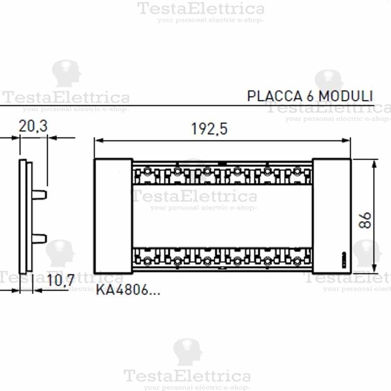 Ornament 6M, NEGRU, Bticino, Living NOW, KA4806KG