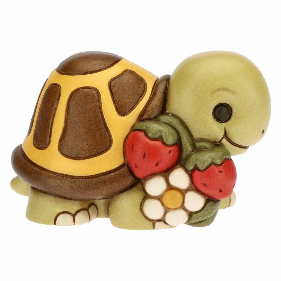 Figurina Broasca testoasa Betta cu capsuni, ceramica THUN, 7.6 cm