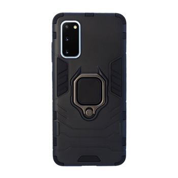 Husa Cover Hard Ring Armor pentru Samsung Galaxy S20 Negru Husa Cover Hard Ring Armor pentru Samsung Galaxy S20 Negru
