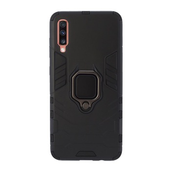 Husa Cover Hard Ring Armor pentru Samsung Galaxy A70 Negru Husa Cover Hard Ring Armor pentru Samsung Galaxy A70 Negru