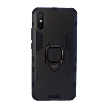 Husa Cover Hard Ring Armor pentru Xiaomi Redmi 9A Negru Husa Cover Hard Ring Armor pentru Xiaomi Redmi 9A Negru