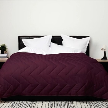 Pilota lana iarna cu fata bumbac damasc 140x210cm, Pucioasa, Mov Pilota lana iarna cu fata bumbac damasc 140x210cm, Pucioasa, Mov