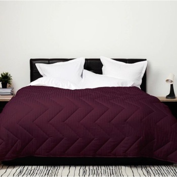 Pilota lana iarna cu fata bumbac damasc 180x210cm, Pucioasa, Mov Pilota lana iarna cu fata bumbac damasc 180x210cm, Pucioasa, Mov