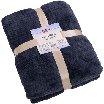 Patura Fleece cu blanita, Heinner Home, Royal Gri, 200x220 cm Patura Fleece cu blanita, Heinner Home, Royal Gri, 200x220 cm