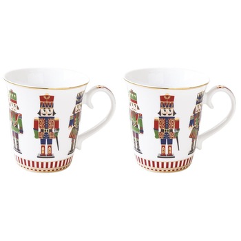 Set 2 cani Nutcracker Easy Life, portelan, multicolor, 275 ml A216051 Set 2 cani Nutcracker Easy Life, portelan, multicolor, 275 ml A216051